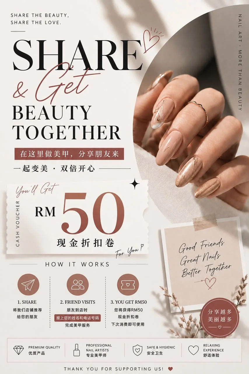 Share and get RM50 voucher